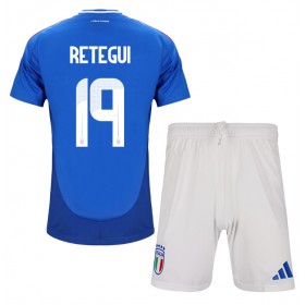 Italien Mateo Retegui #19 Heimtrikot EM 2024 Kurzarm (+ kurze hosen)